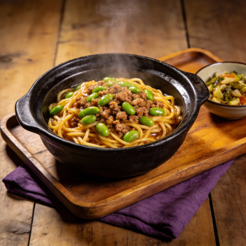 热腾腾的肉酱意面图片