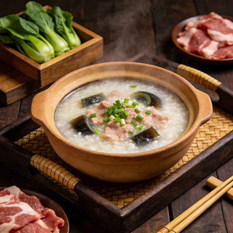皮蛋瘦肉粥图片