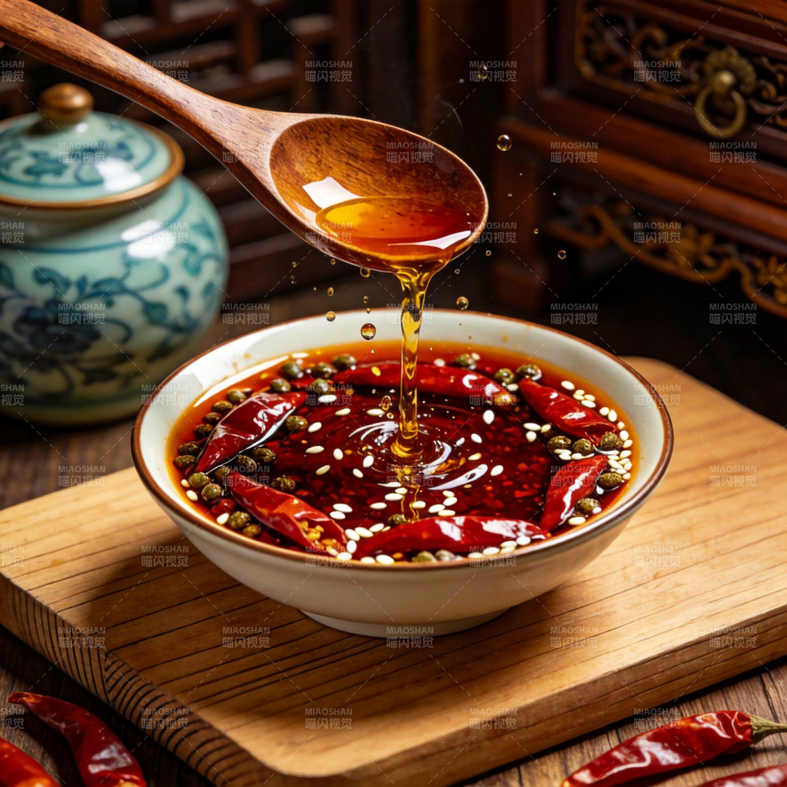 辣油浇香 味蕾盛宴图片