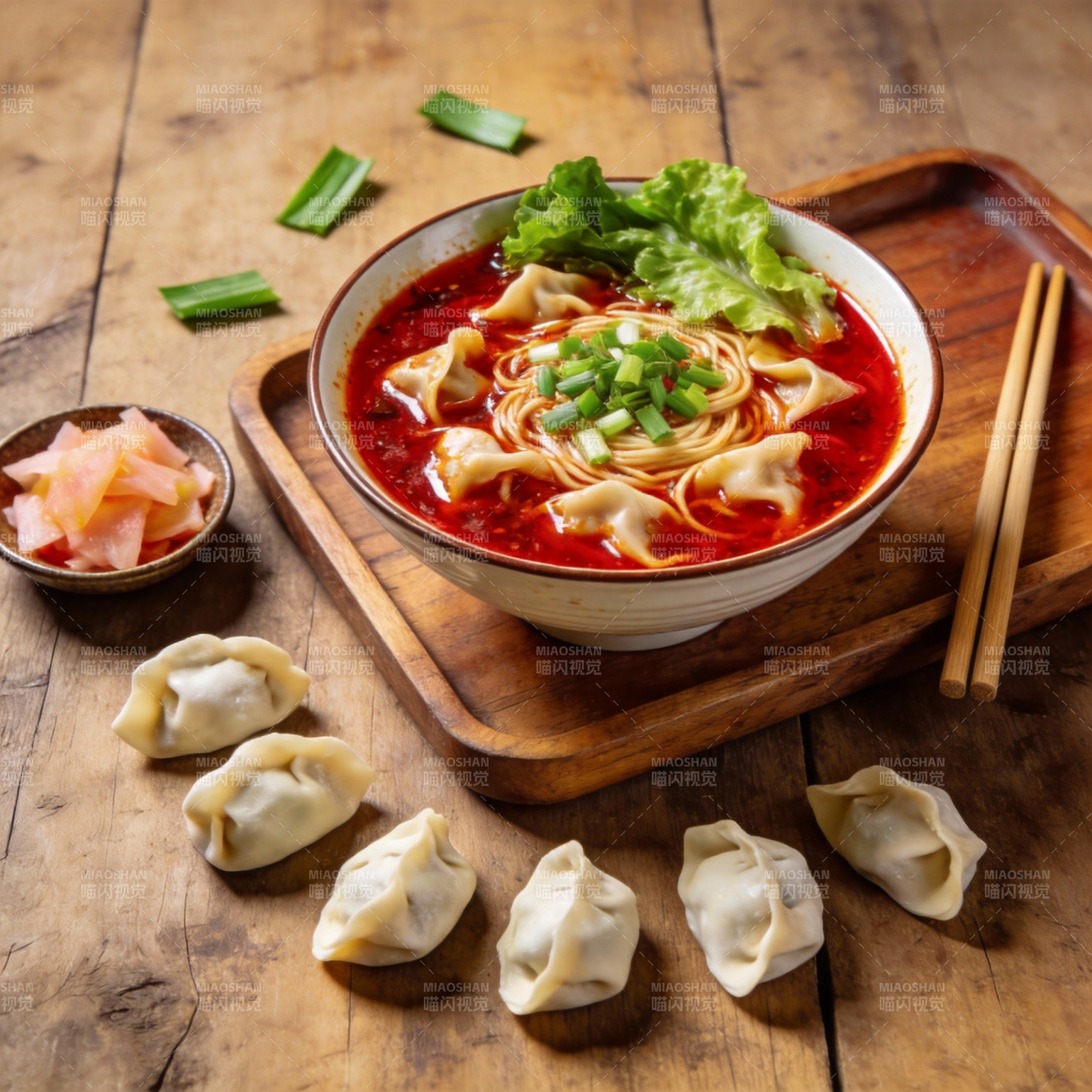 红汤饺子面图片