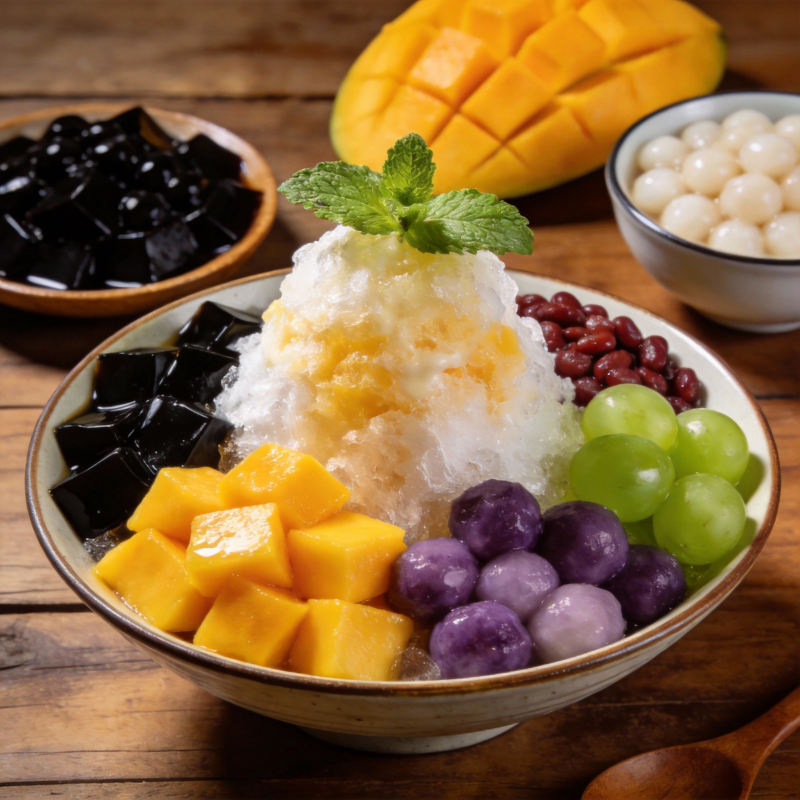 芒果冰沙拼盘图片