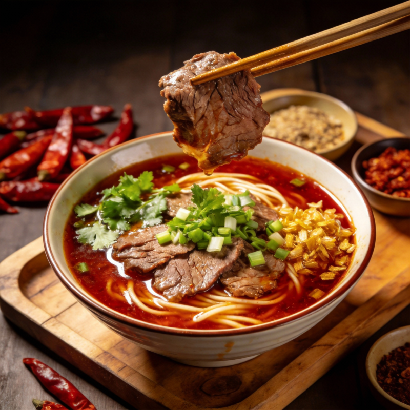 红油牛肉面图片