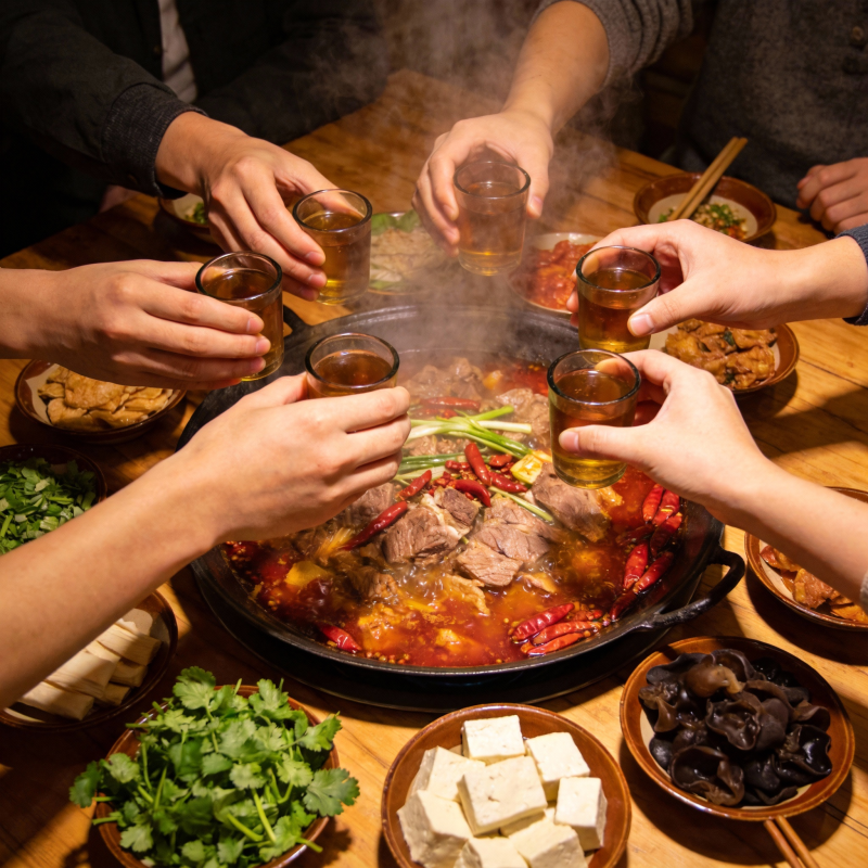 围炉共饮 热辣火锅图片