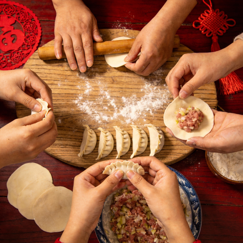 包饺子迎新春图片