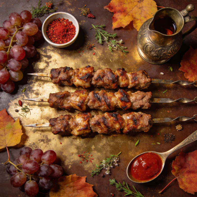 秋日烤肉盛宴图片