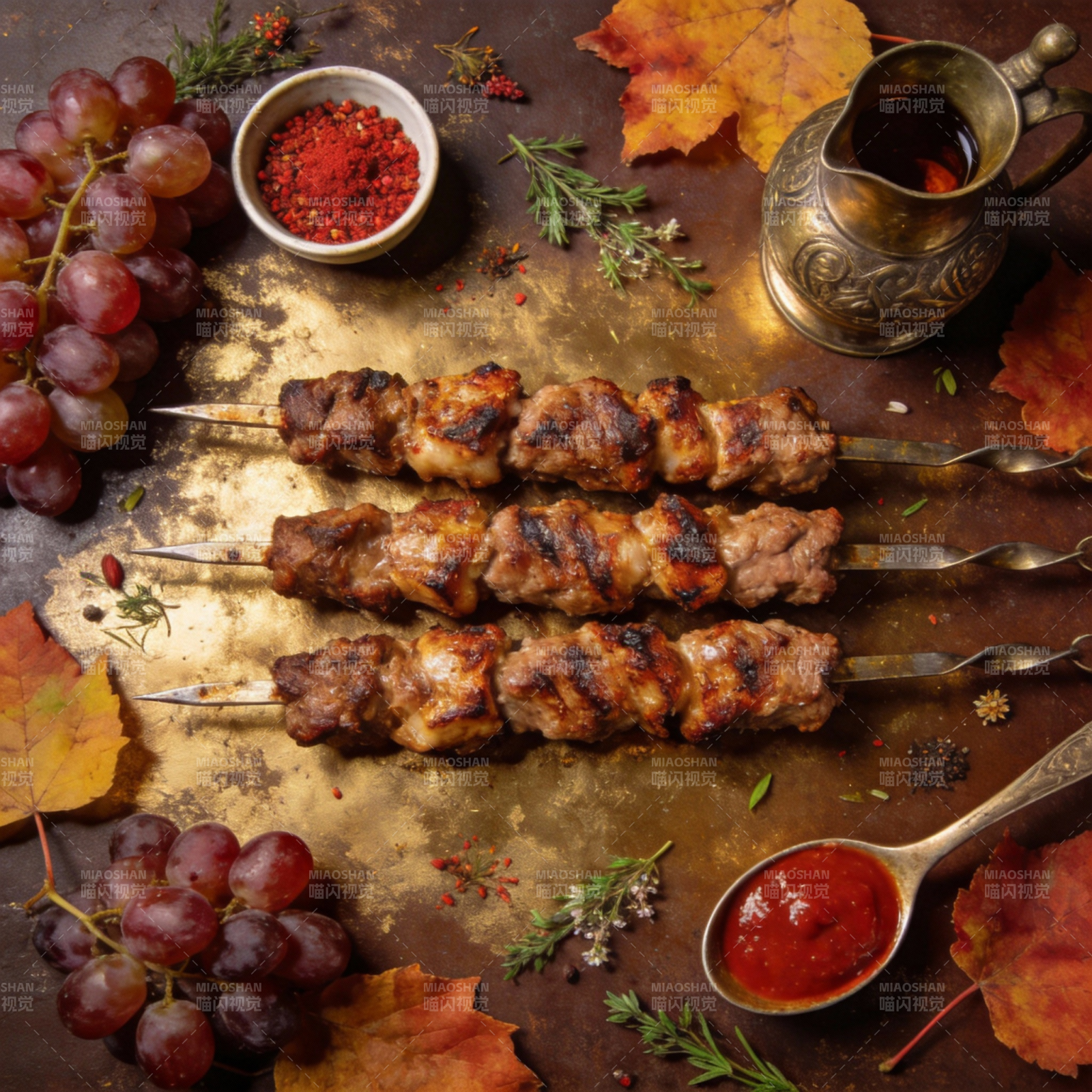 秋日烤肉盛宴图片