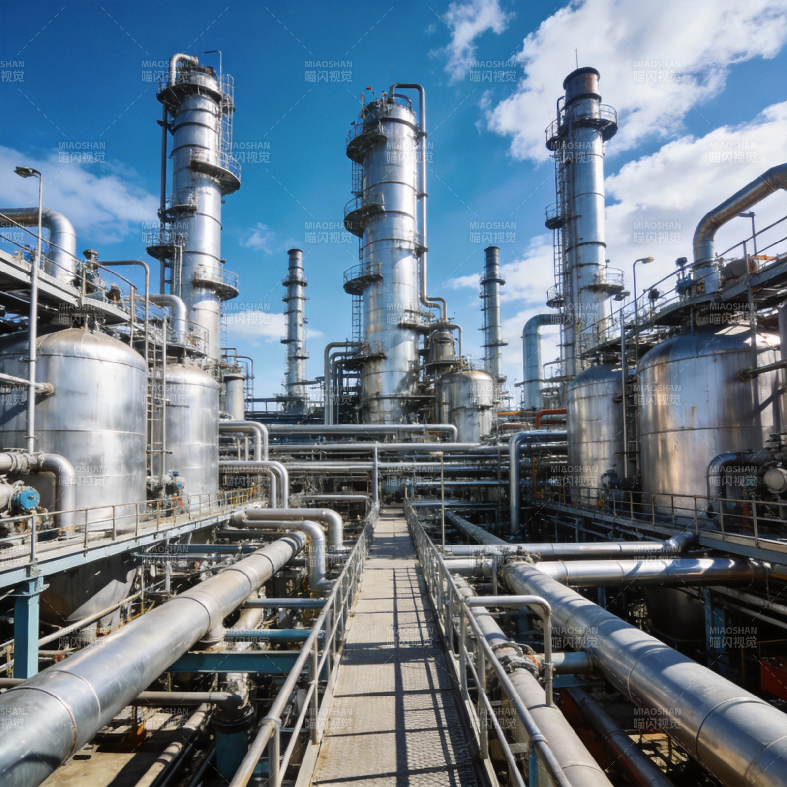 工业厂区管道纵横图片