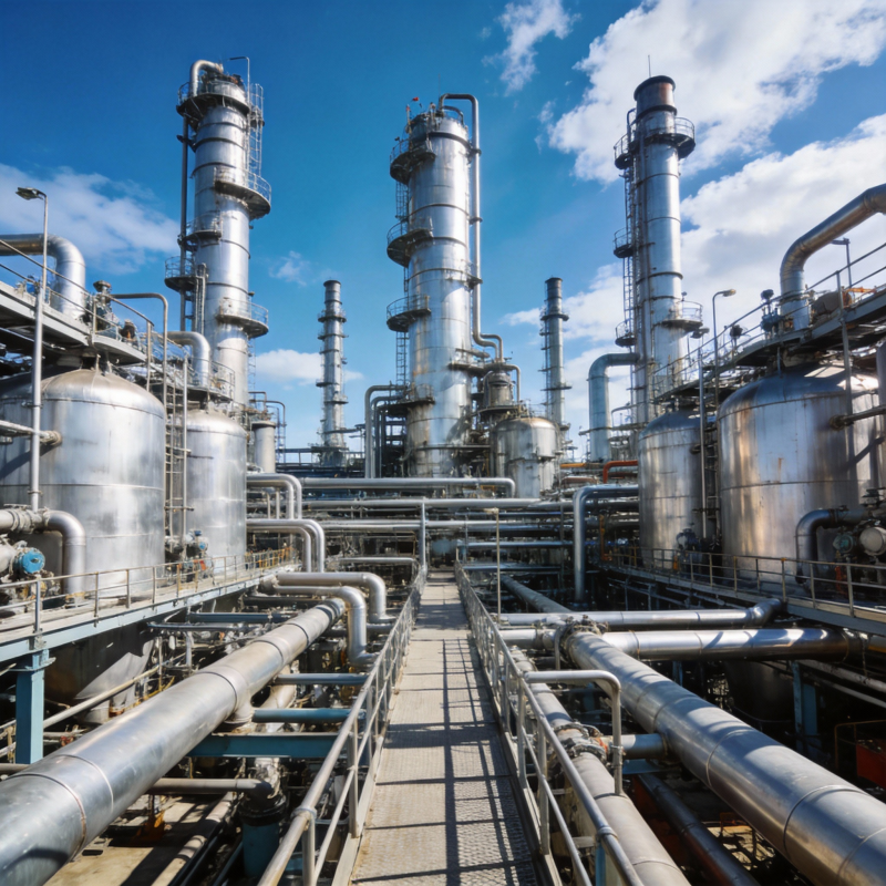 工业厂区管道纵横图片