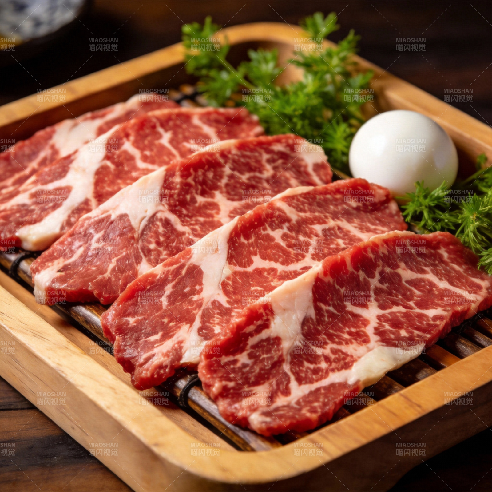 雪花牛肉配蛋图片