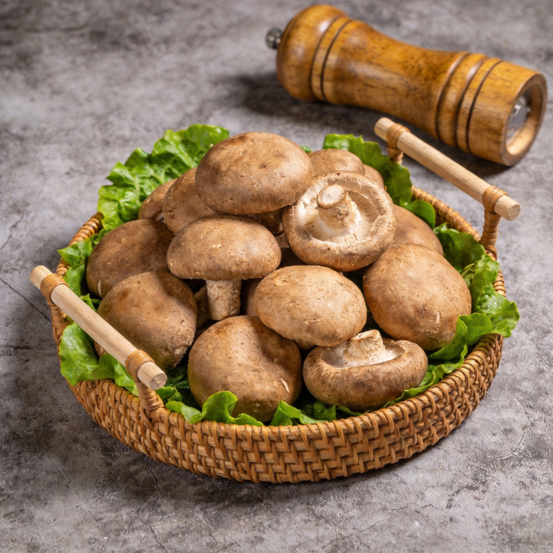 新鲜香菇摆盘图片