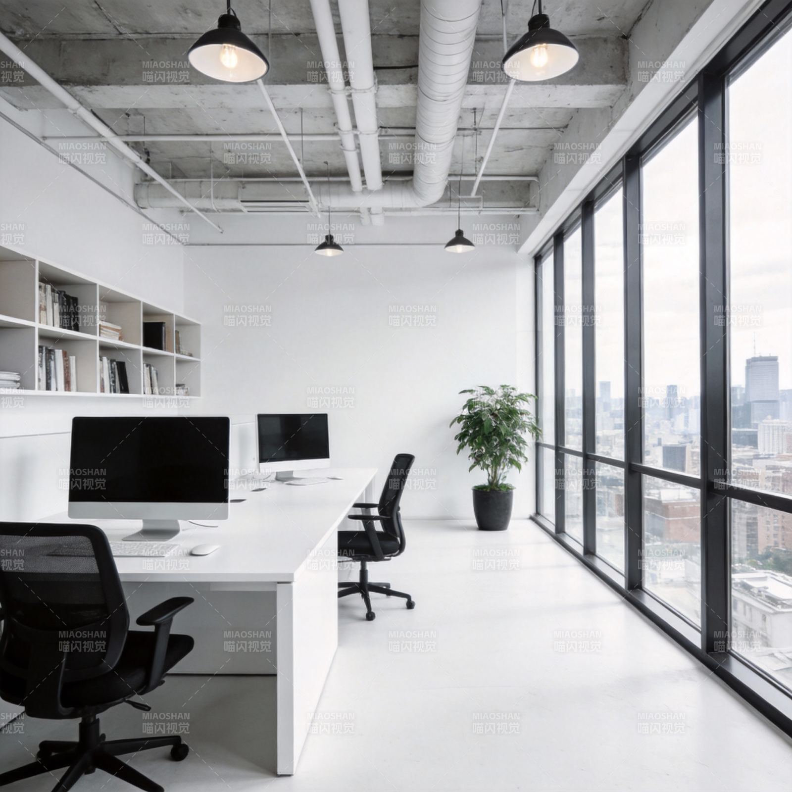 现代简约办公室图片