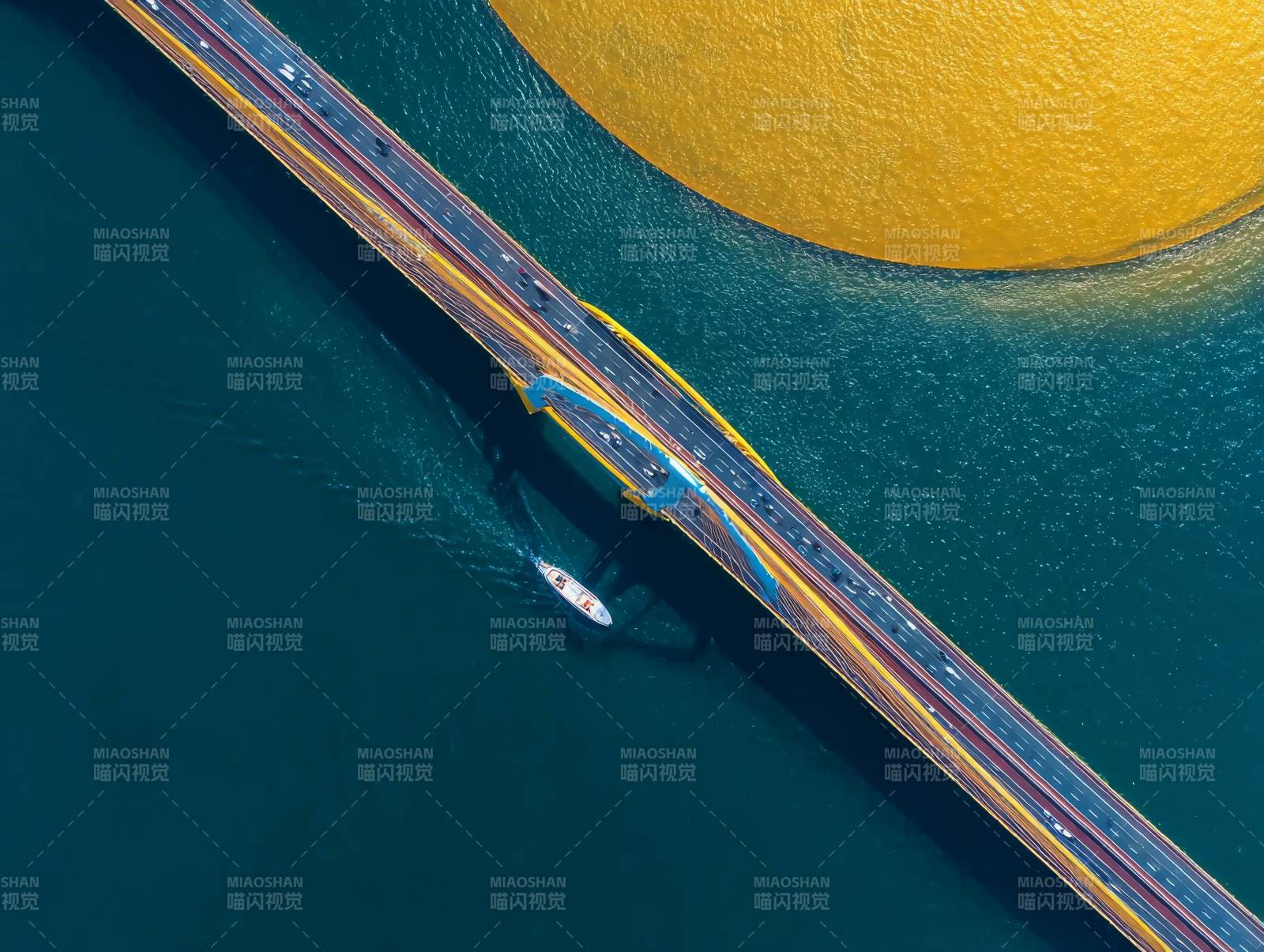 大桥航拍美景图片