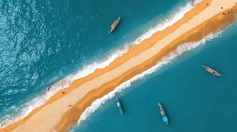 碧海金沙 舟影成行图片