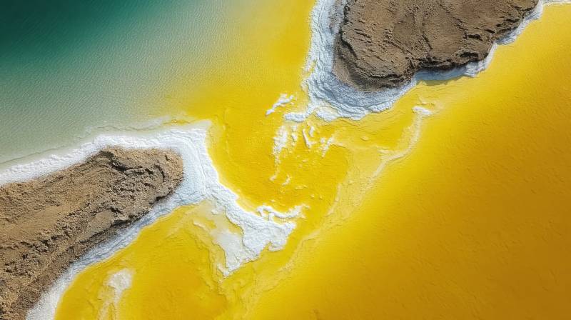 黄水碧海交汇图片