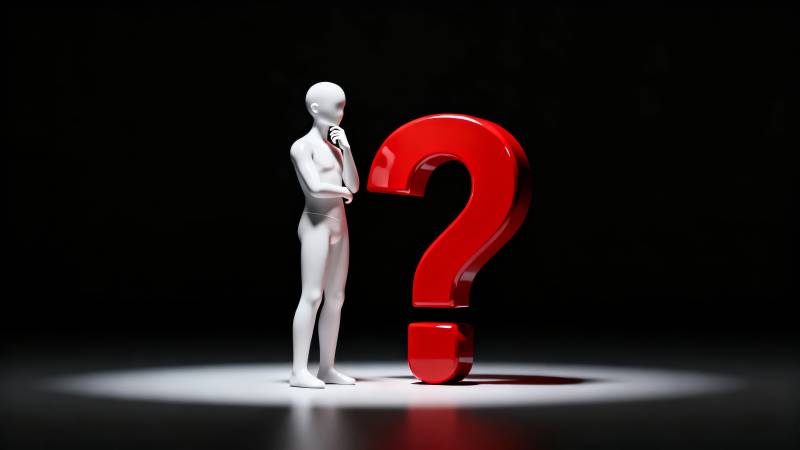 思考与疑问图片