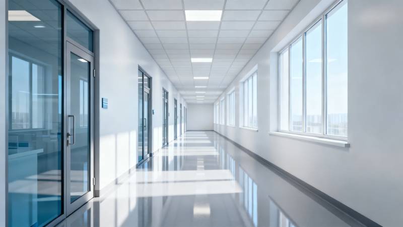 明亮现代办公走廊图片