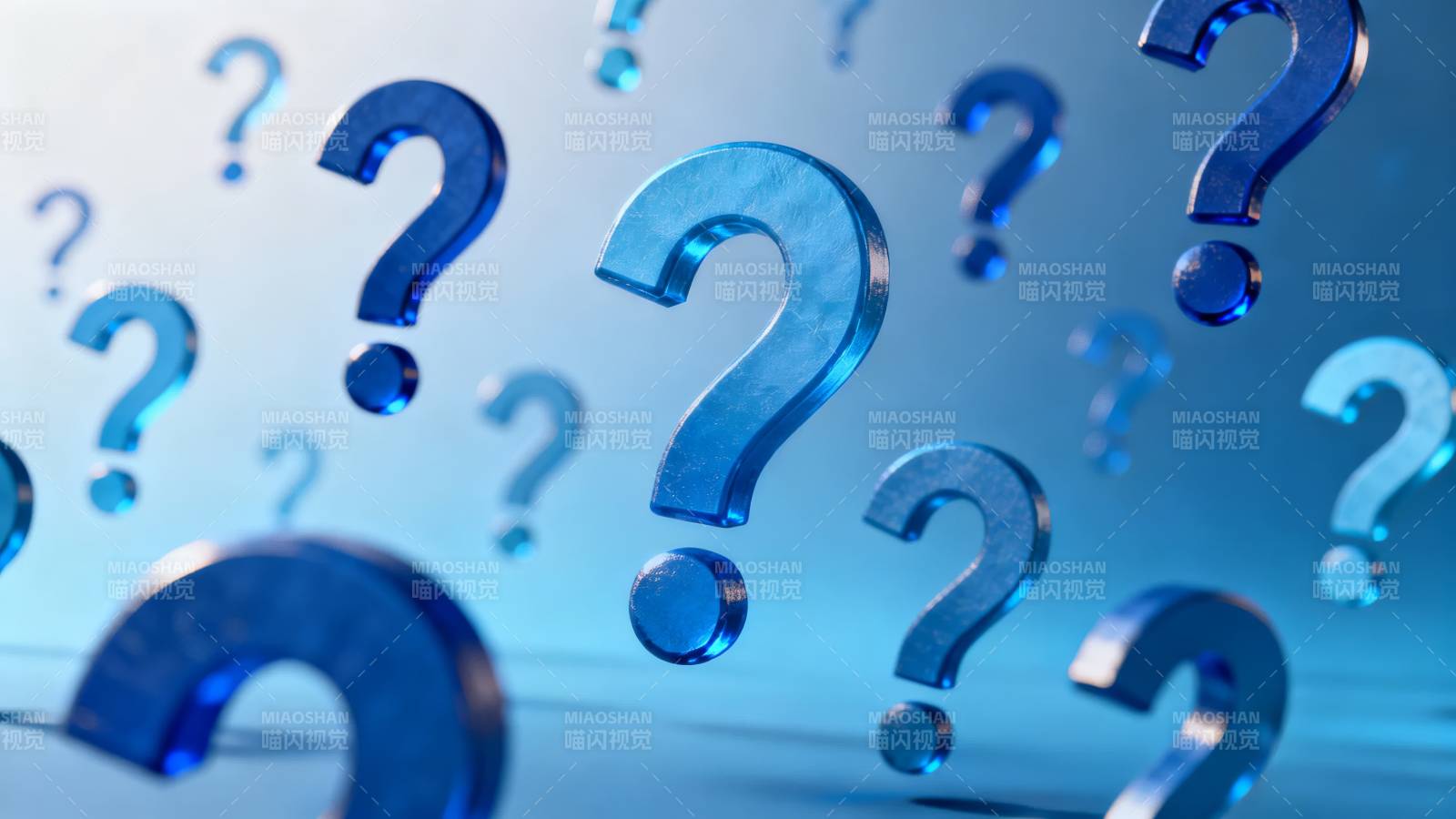 疑问符号飘浮图片