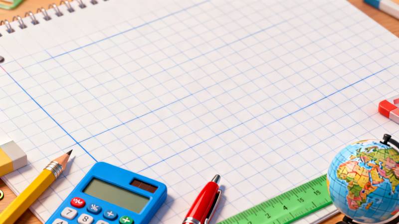 学习用品摆拍图片