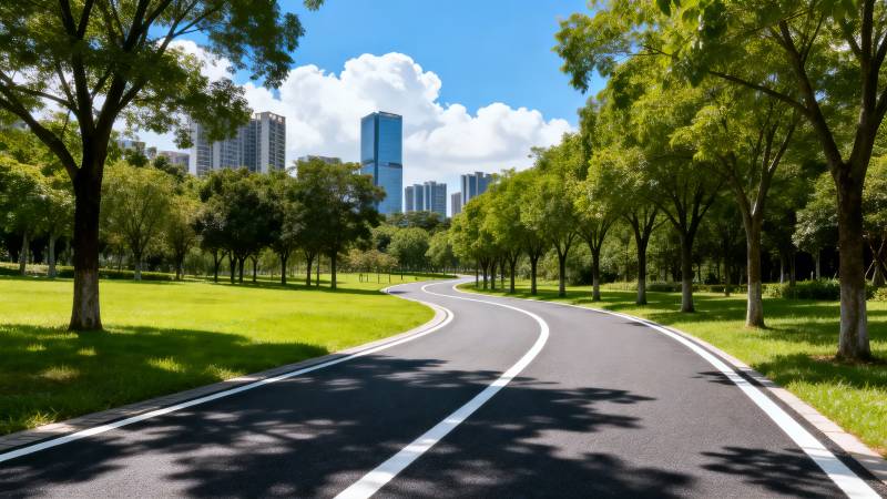 城市公园绿道图片