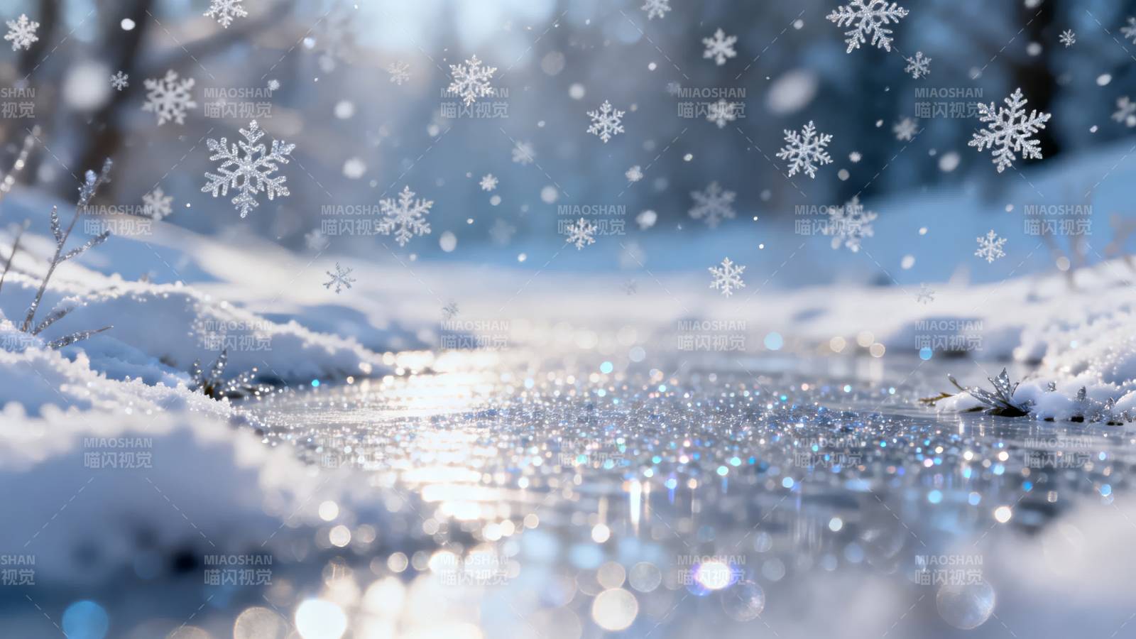 冬日雪景 晶莹剔透图片