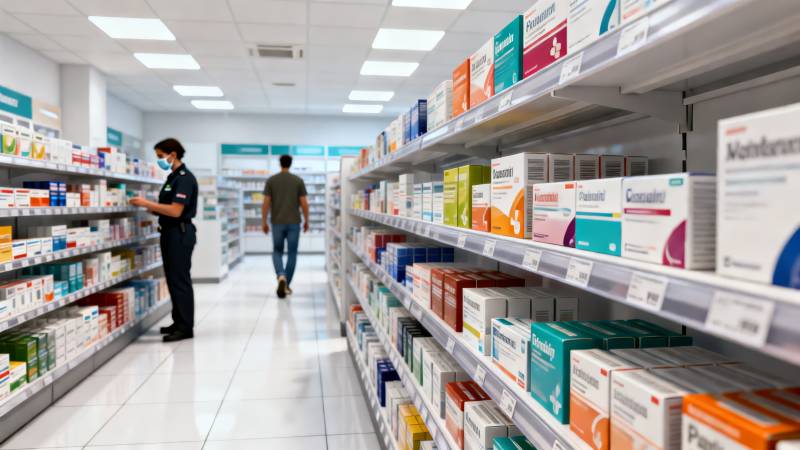 药房内景 顾客选购药品图片