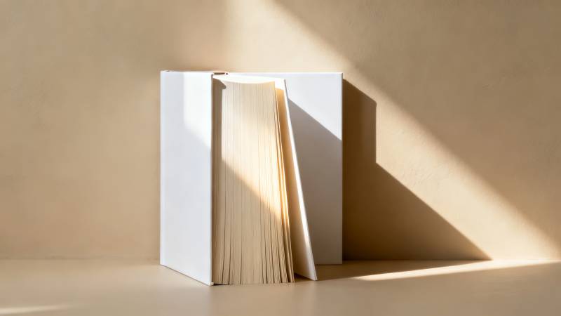 光影中的书页图片