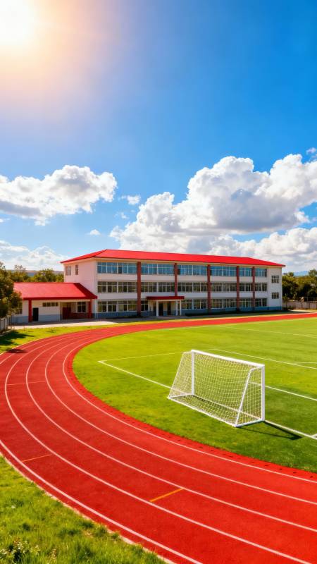 校园操场风光图片