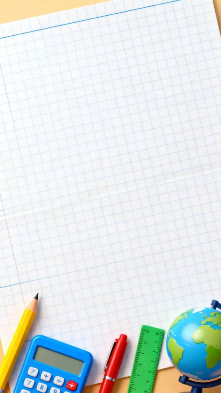 学习用品与地球仪图片