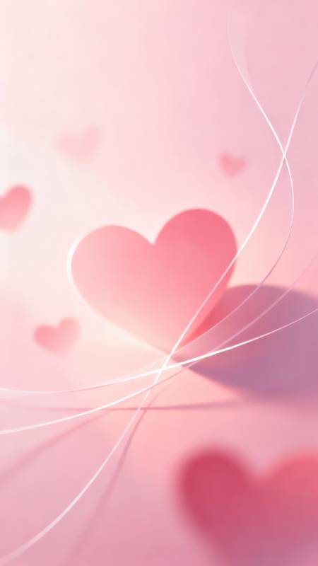 粉色心形浪漫背景图片