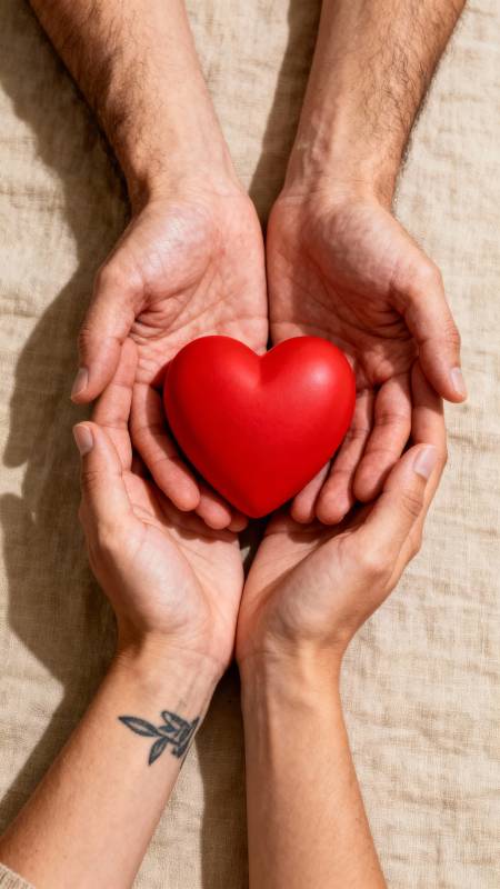 双手捧心 爱意满满图片