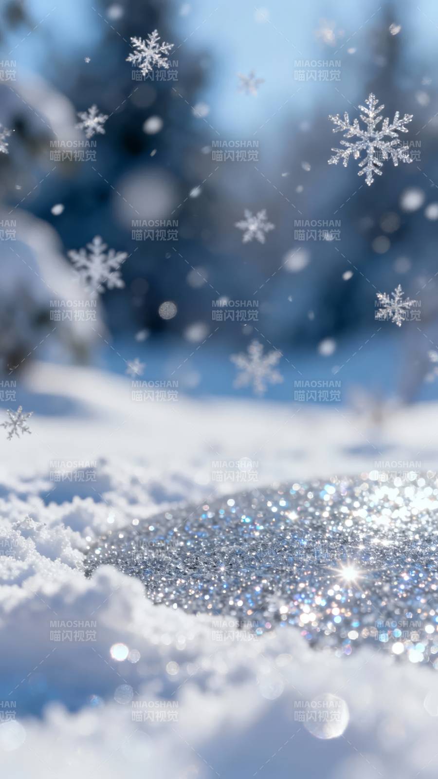 雪落晶莹 冬日仙境图片