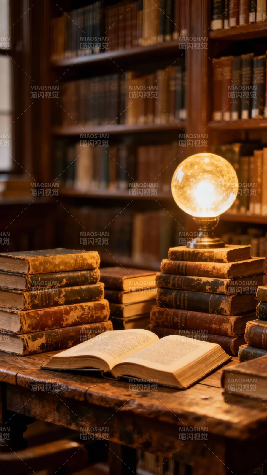 古籍书桌夜读灯图片