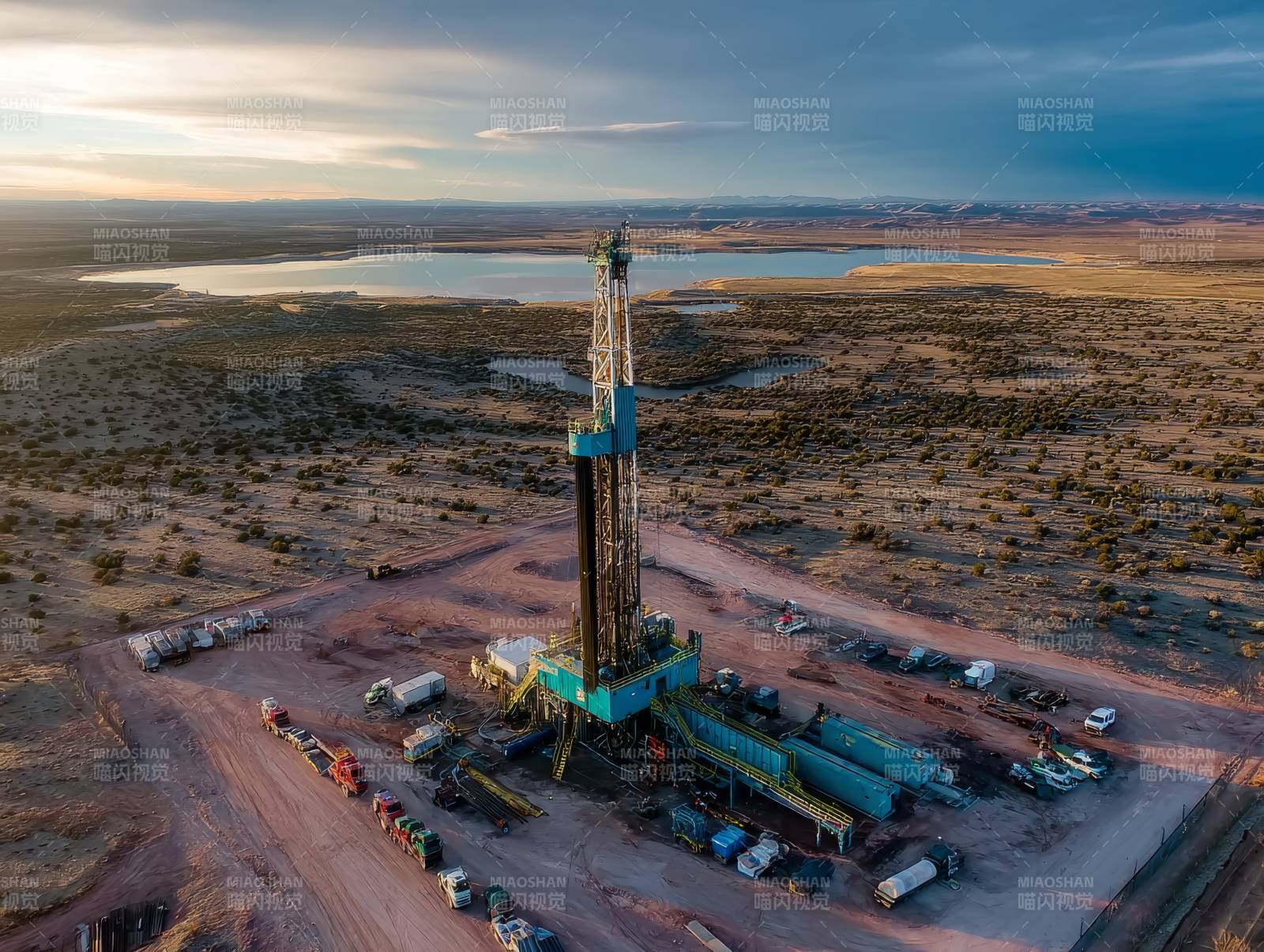 钻井平台沙漠作业图片