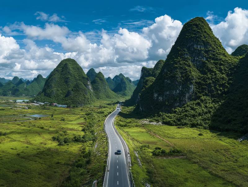 喀斯特公路风光图片