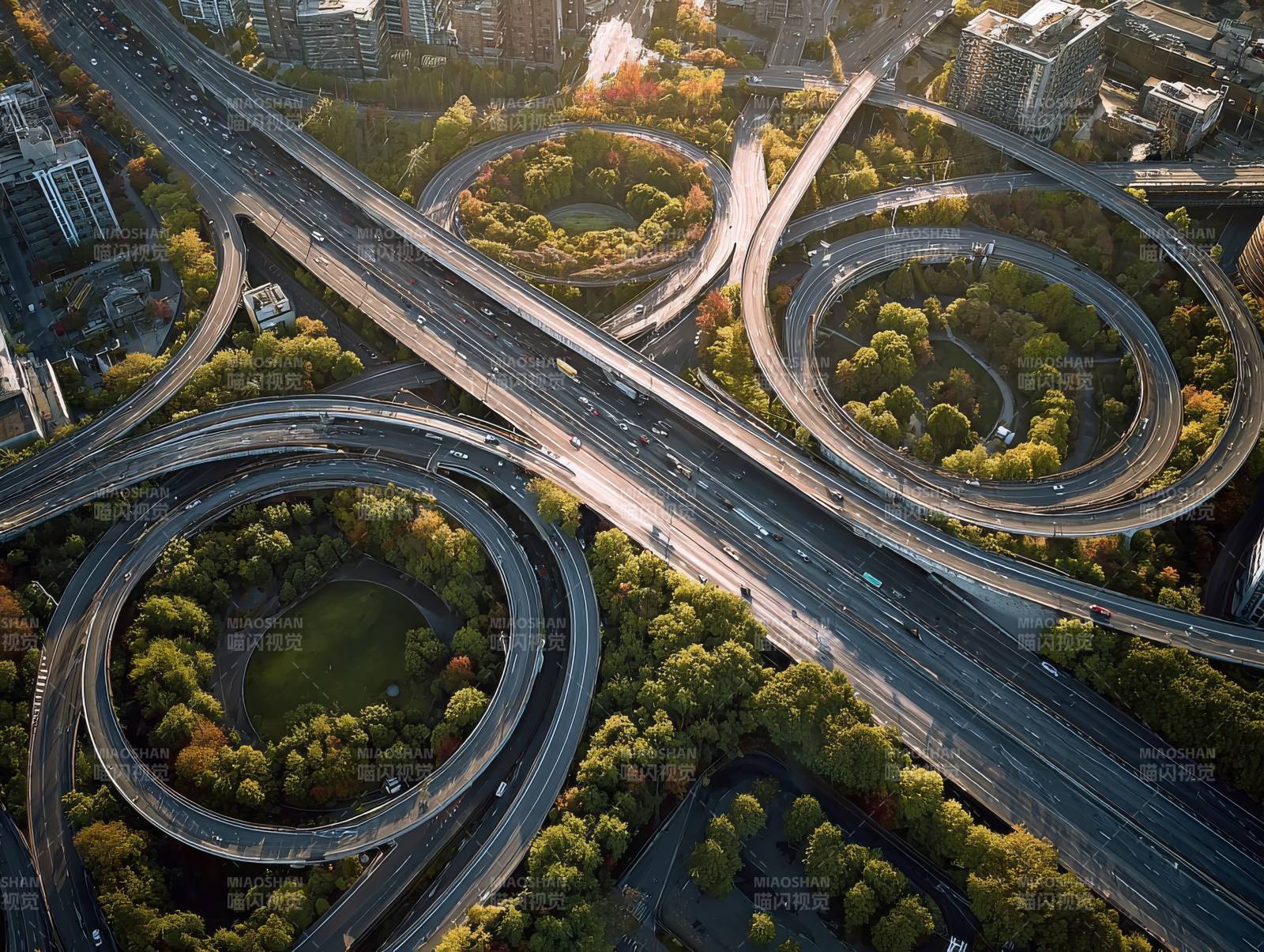 城市立交桥航拍图片