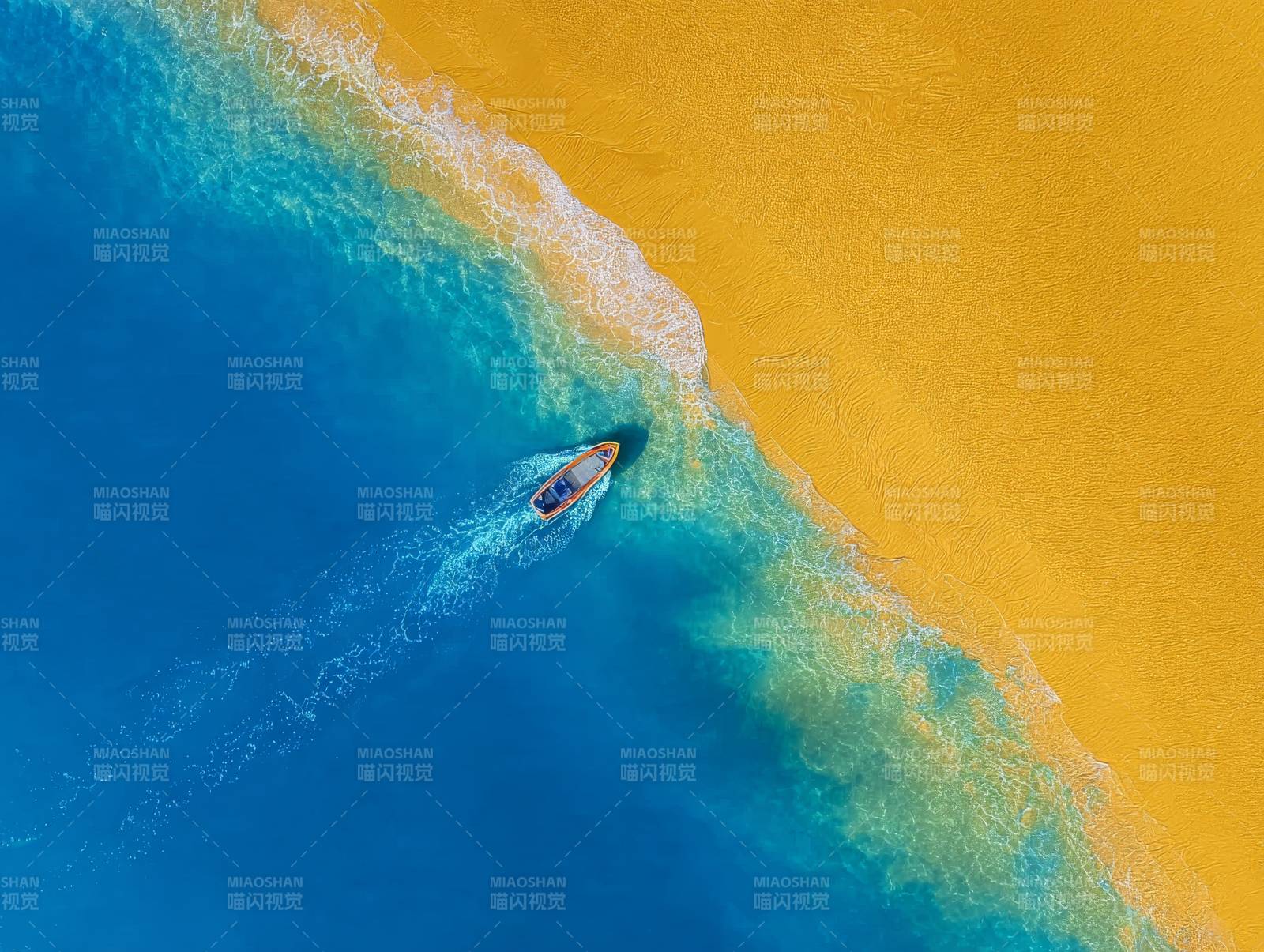 碧海黄沙舟行迹图片