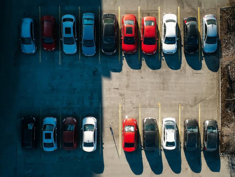 停车场俯瞰图图片