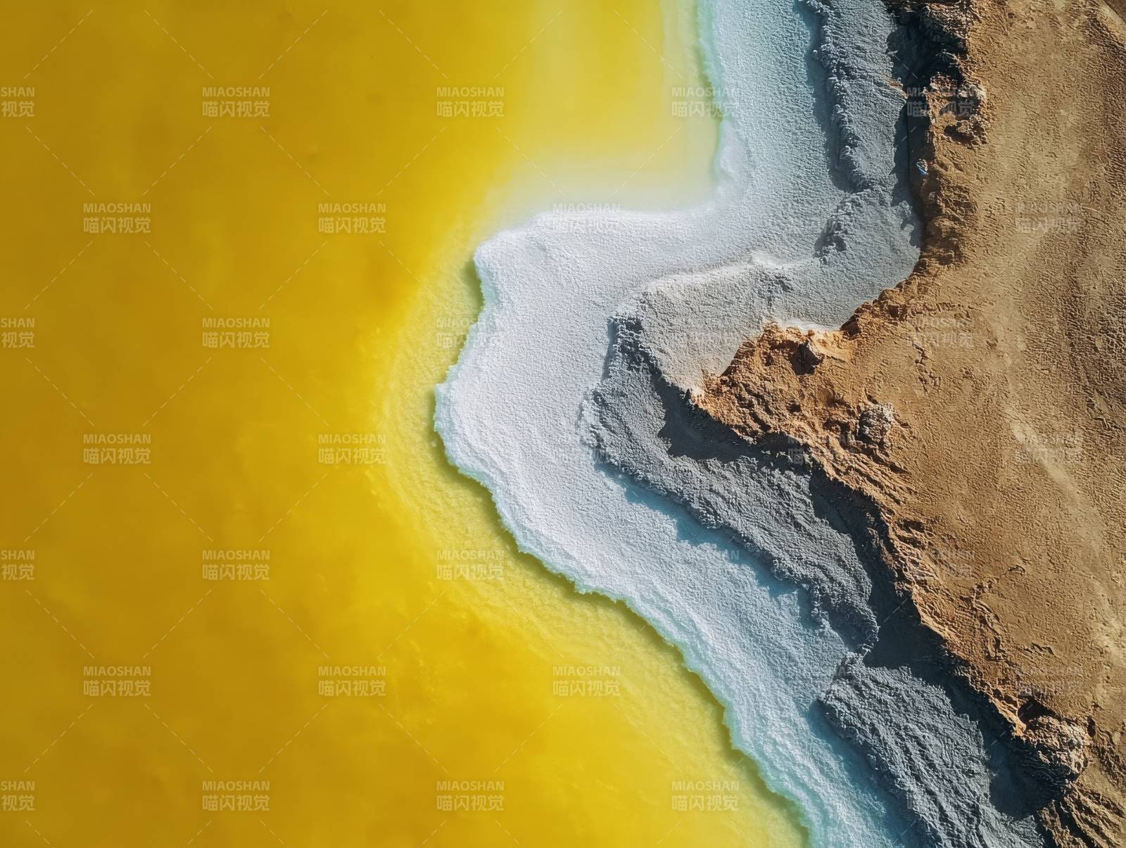 黄蓝交界奇景图片