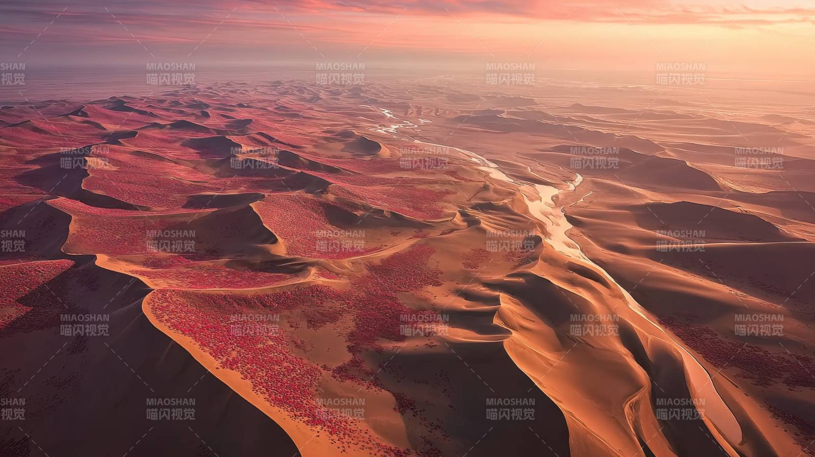 沙漠日落美景图片