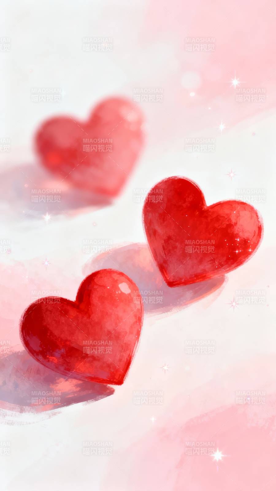 红心闪耀爱意图片