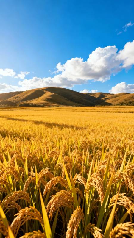 金秋稻田风光图片