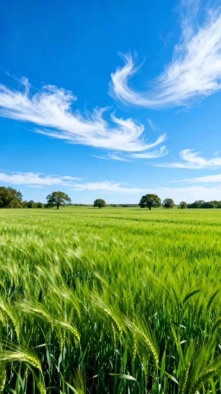 绿野蓝天 云卷风轻图片