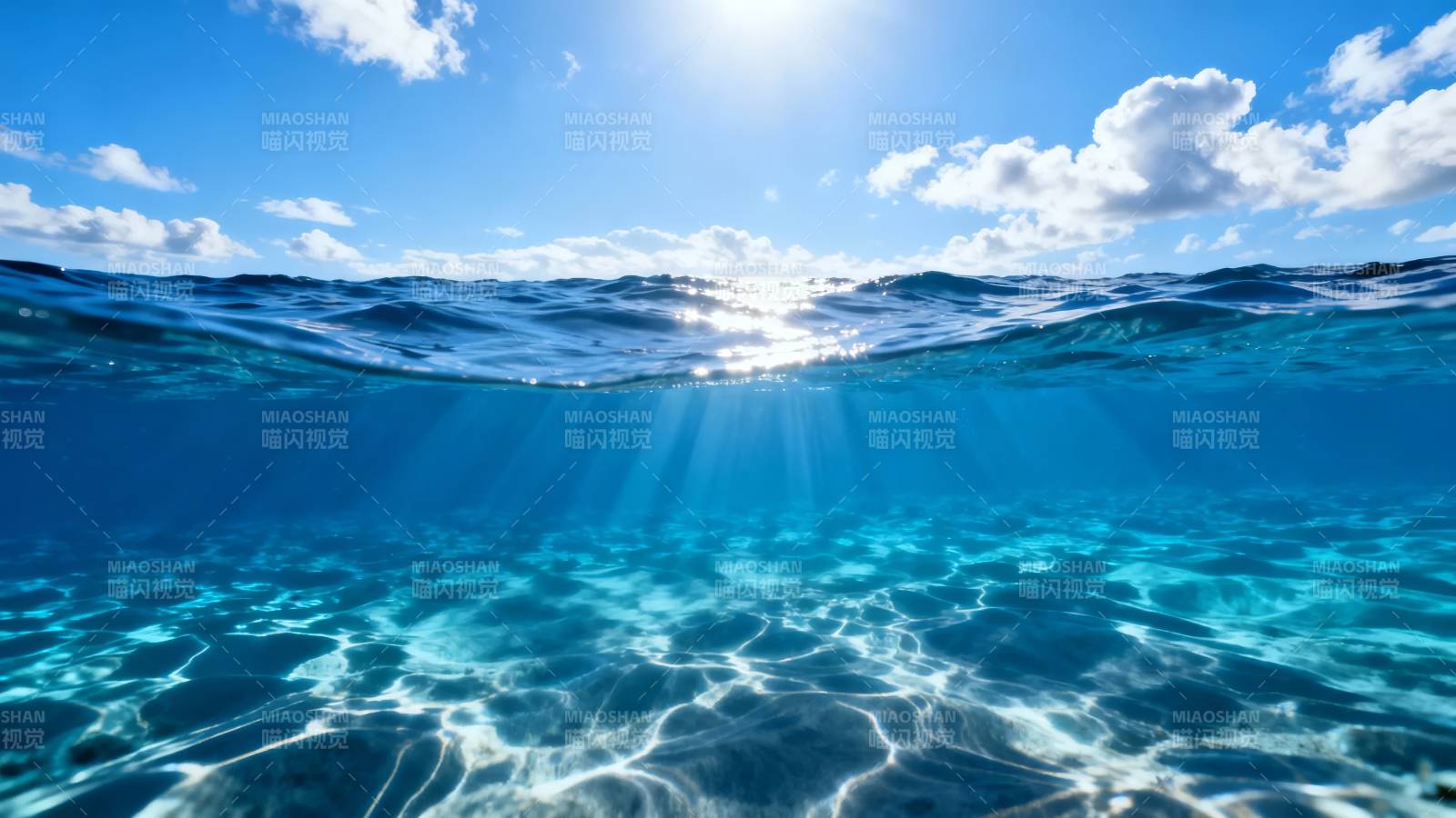 碧海蓝天 阳光穿透图片