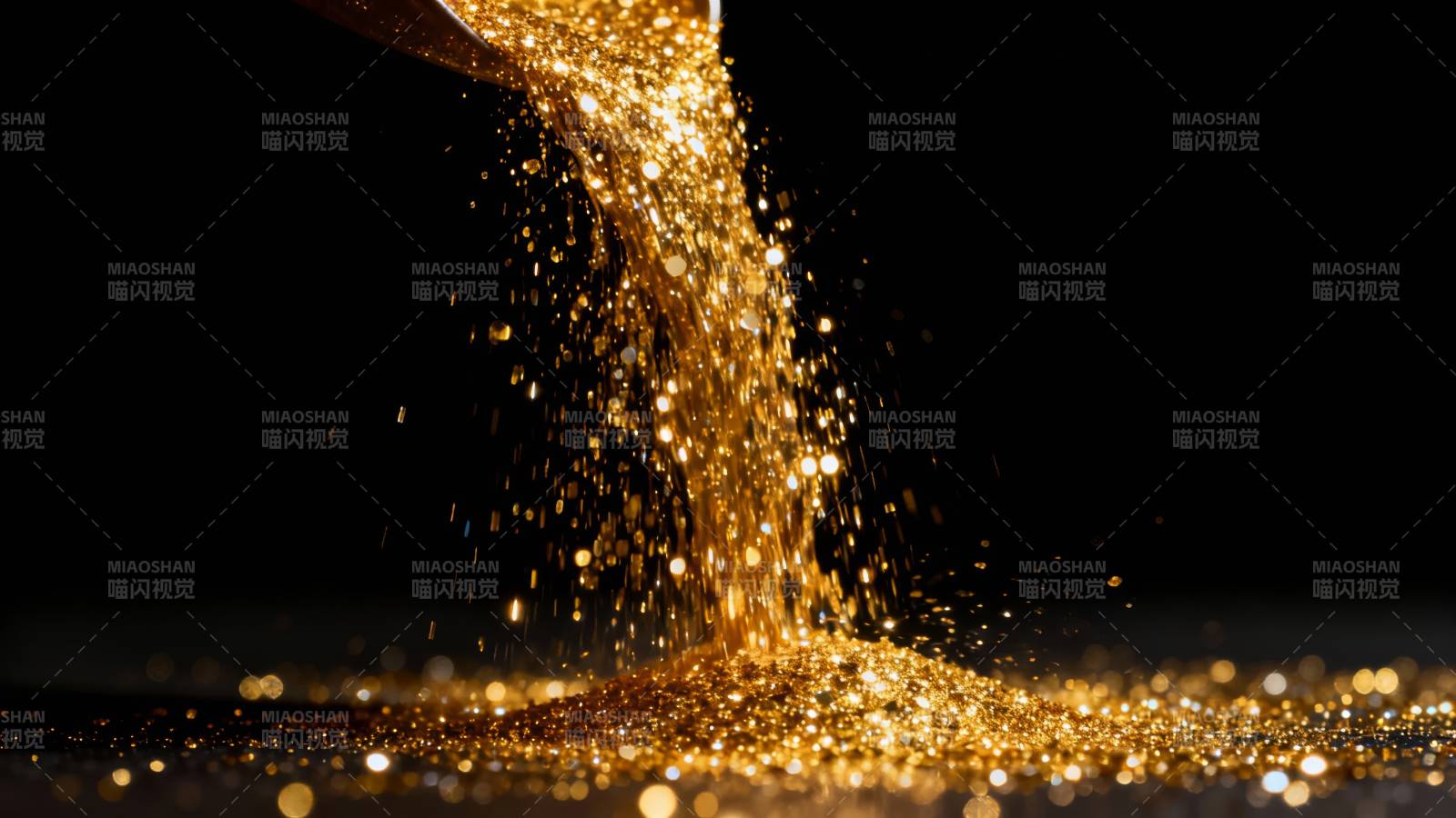 金色流沙倾泻图片