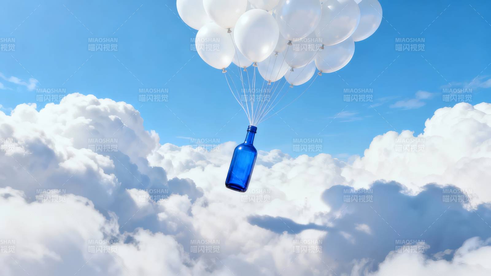 瓶升云海图片
