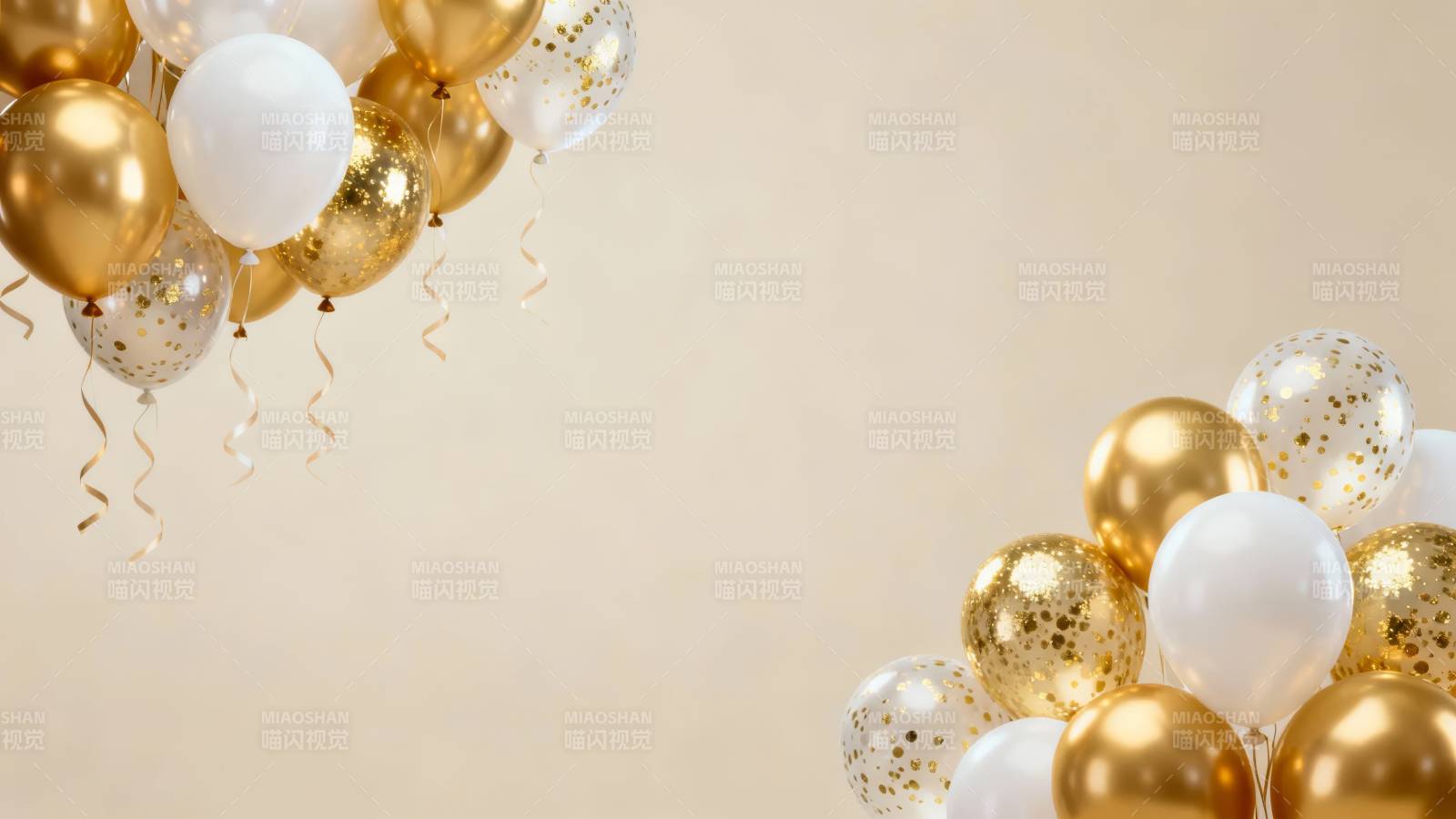 金色气球庆典图片