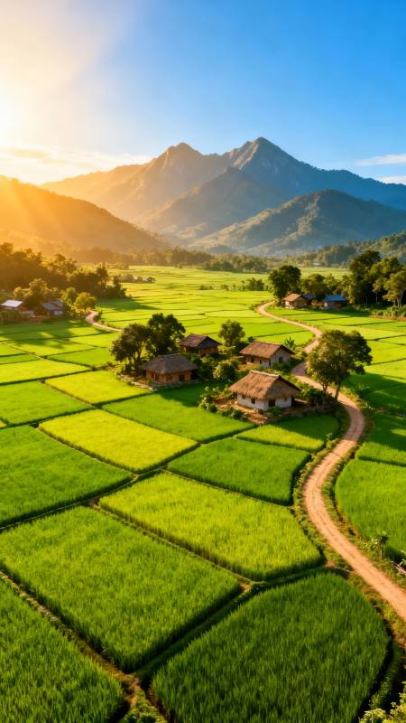 田园风光美如画图片