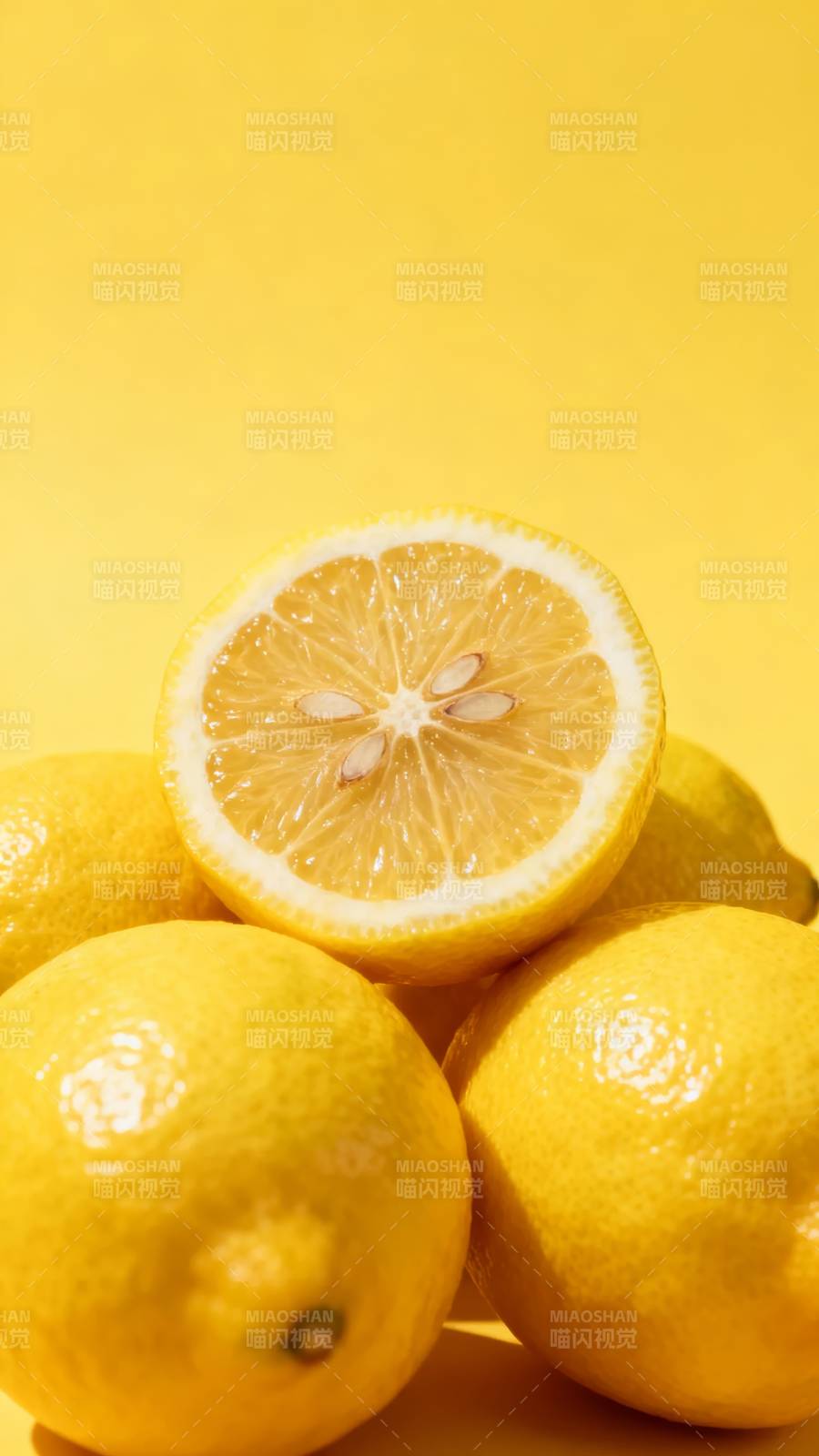 柠檬切片 鲜黄诱人图片