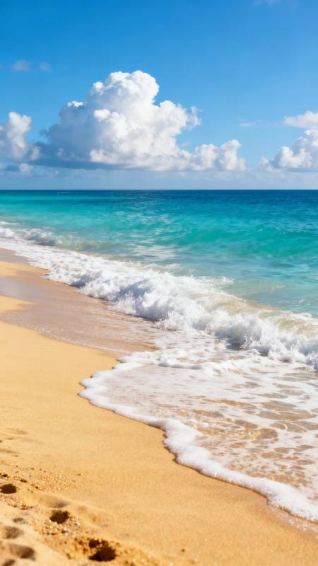 碧海金沙 云卷云舒图片