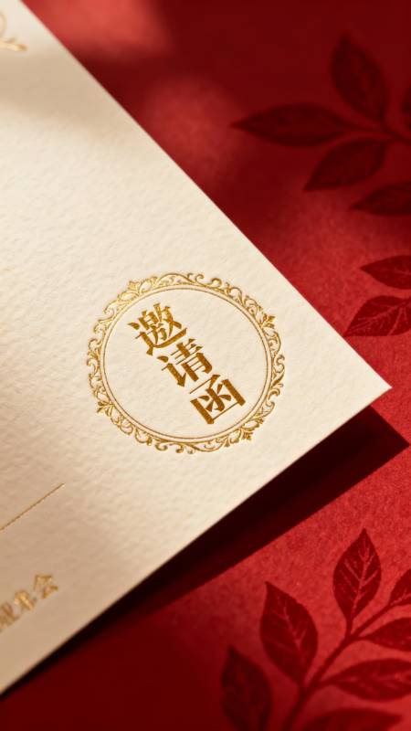 金色邀请函图片